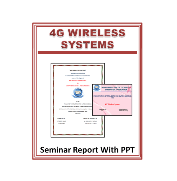 4G Wireless Systems Seminar Report With PPT