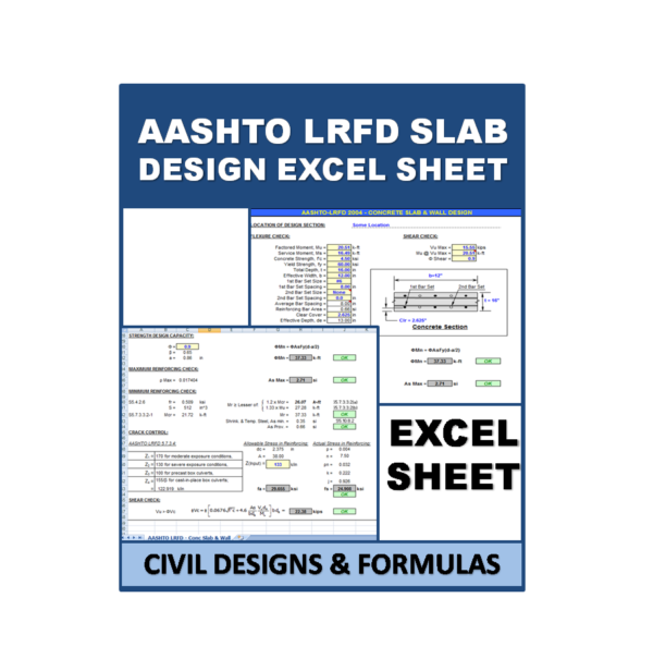 AASHTO LRFD Slab Design Excel Sheet
