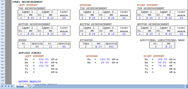 ANALYSIS & DESIGN OF RC BEAM AS PER ACI 318-08 Design Excel Sheet 2