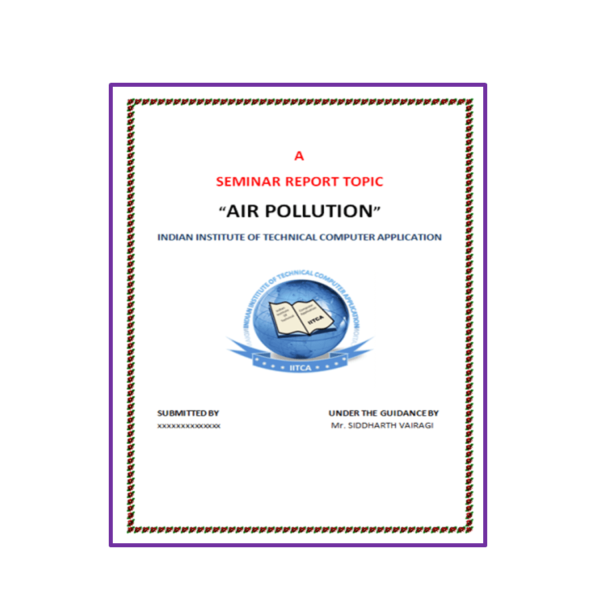 Air Pollution Seminar Report