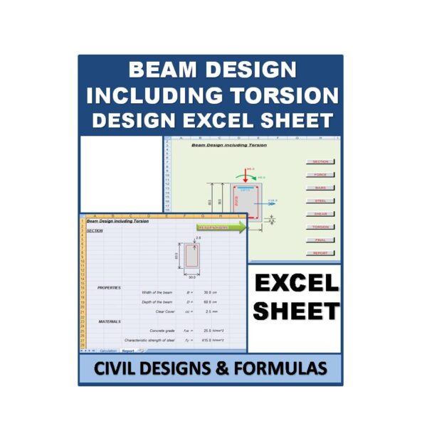Beam Design including Torsion excel sheet