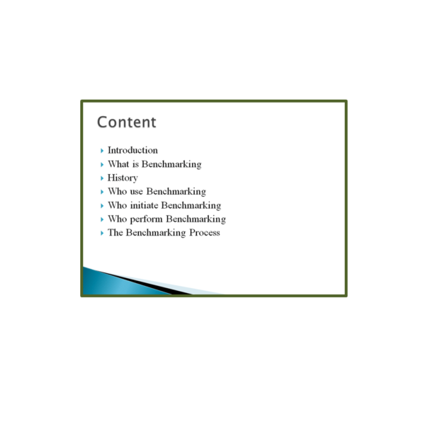 Benchmarking Content PPT