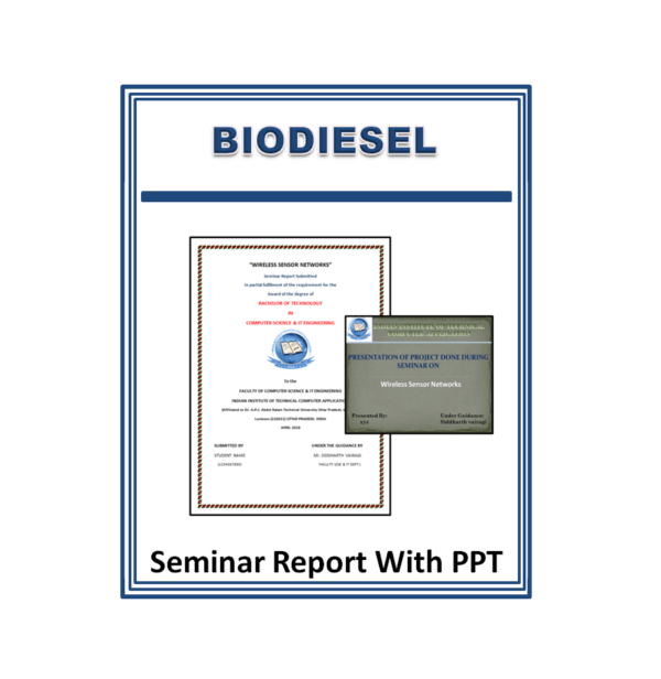 Biodiesel Seminar Report With PPT