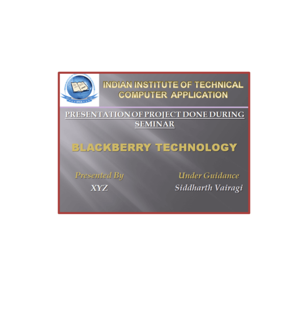 Blackberry Technology PPT