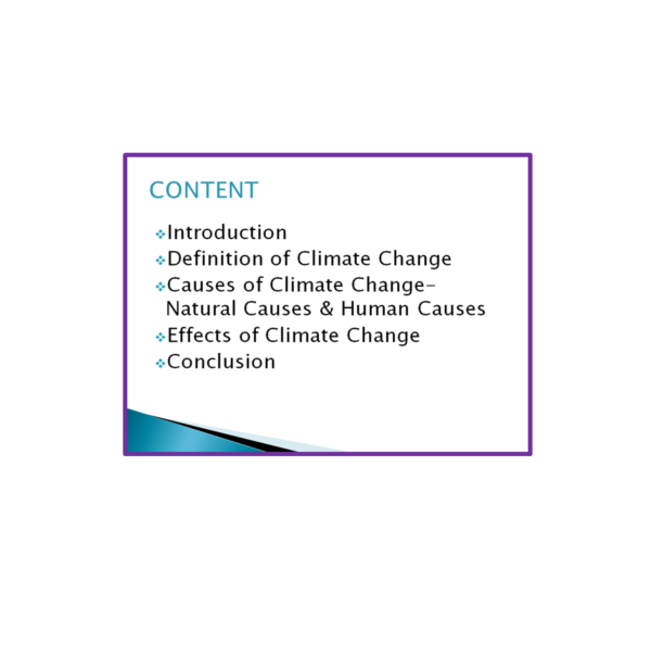 Climate Change Content PPT