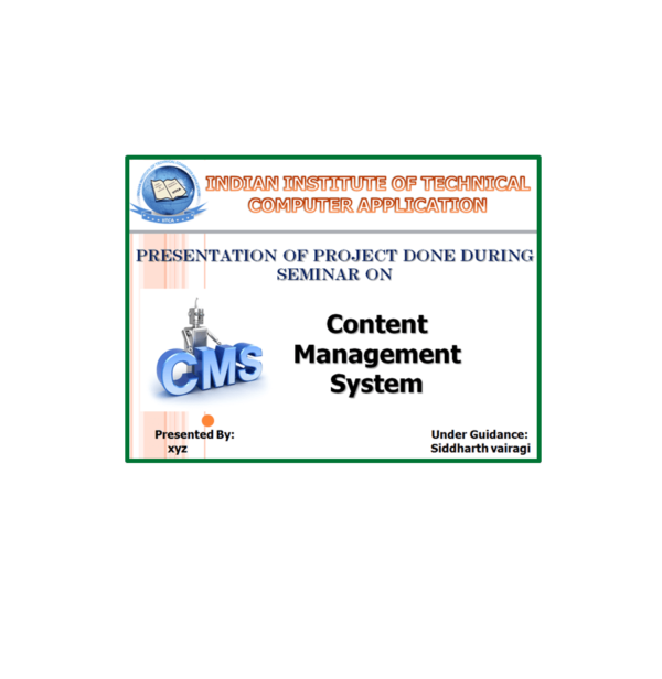 Content Management Systems PPT