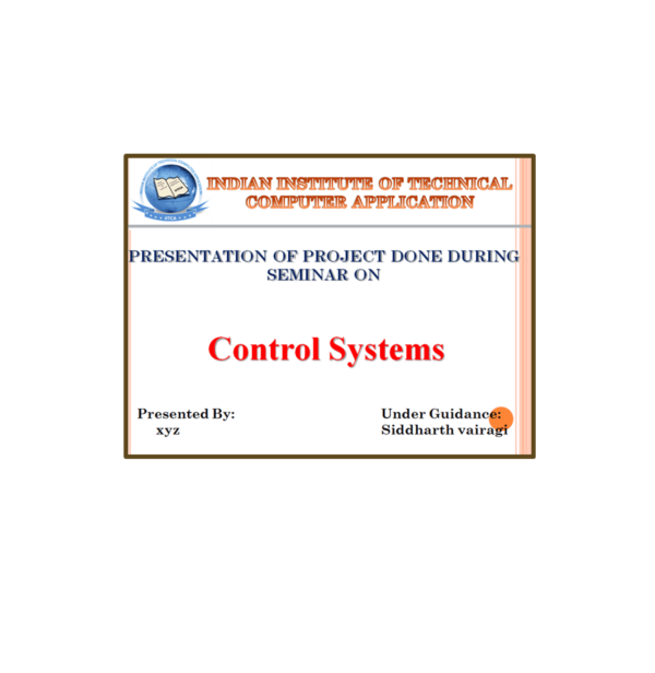 Control Systems PPT