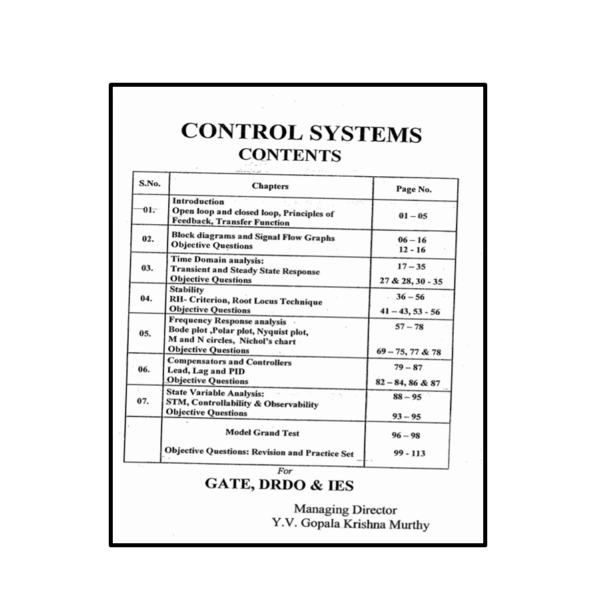 Control Systems Workbook Content