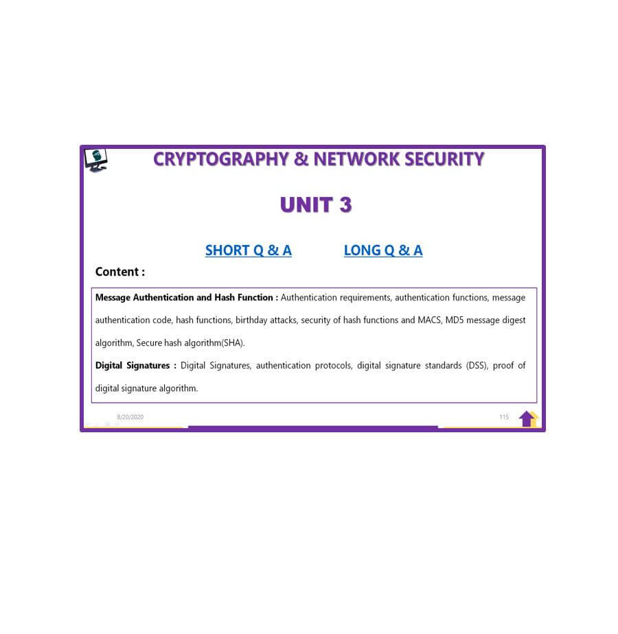 Cryptography Network Security AKTU Note Digital Education