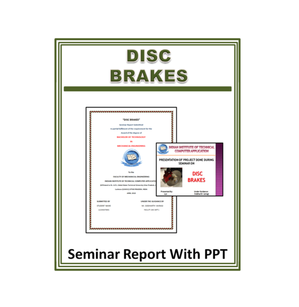 DISC BRAKES Seminar Report With PPT