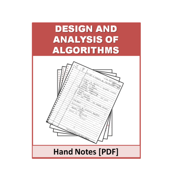 Design and Analysis of Algorithms Free Handnote