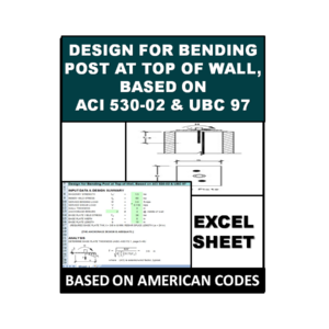 Design for Bending Post at Top of Wall, Based on ACI 530-02 and UBC 97