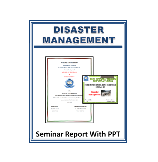 Disaster Management Seminar Report With PPT