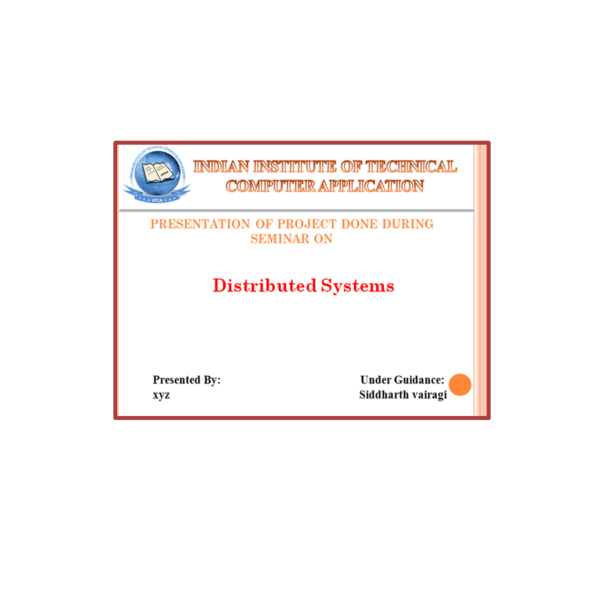 Distributed System PPT