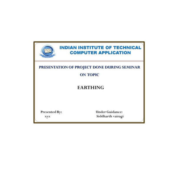 Earthing PPT