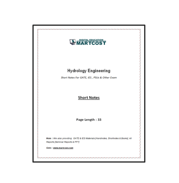 Engineering Hydrology Short Note Front page