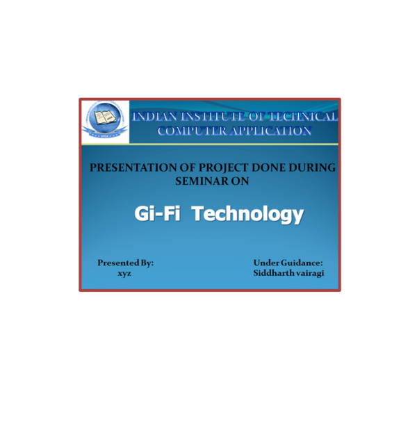 Gi-Fi Technology PPT