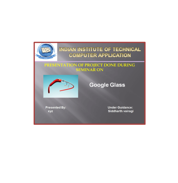 Google Glass PPT