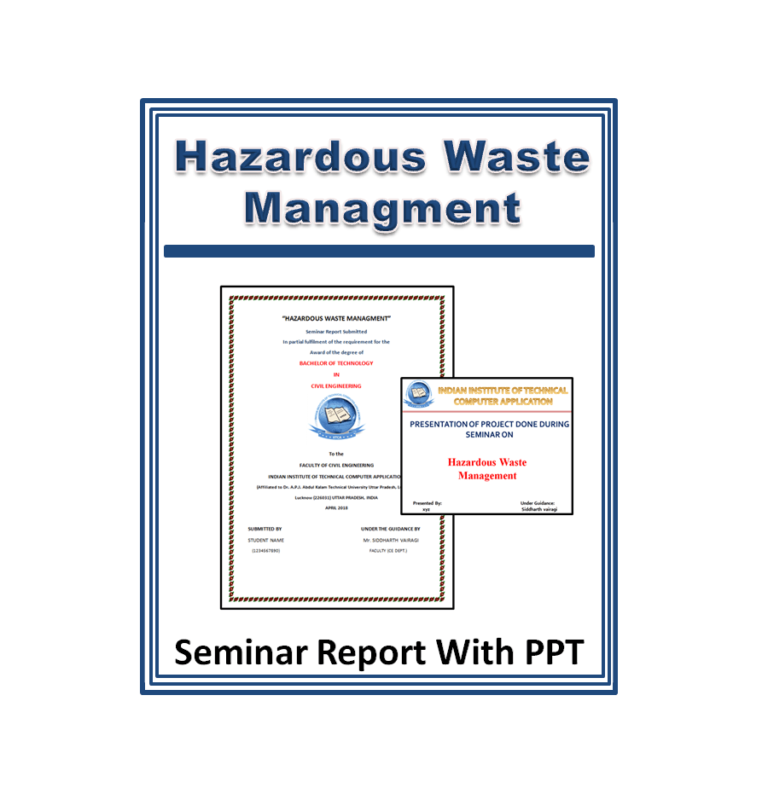 Hazardous Waste Management Seminar Report with PPT Digital Education