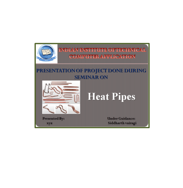 Heat Pipes PPT