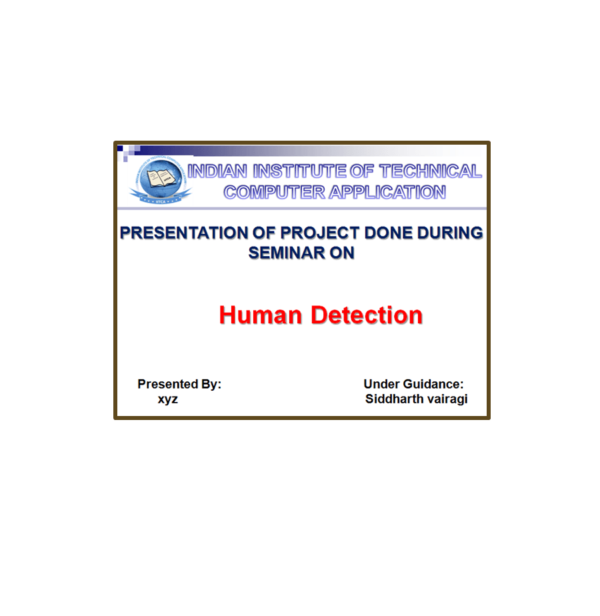 Human Detection PPT