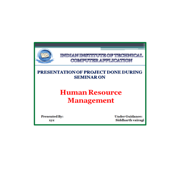 Human Resource Management HRM PPT | Digital Education : Martcost.com