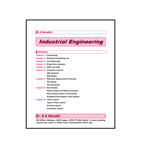 Industrial Engineering by S K Mondal T&Q Content 1