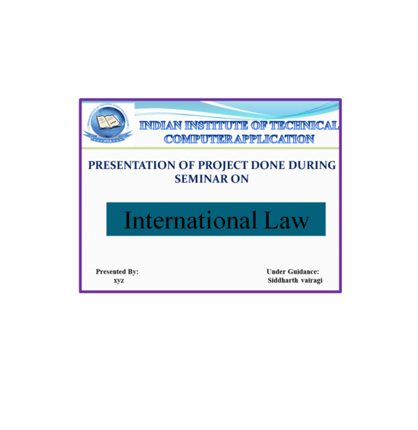 International Law PPT