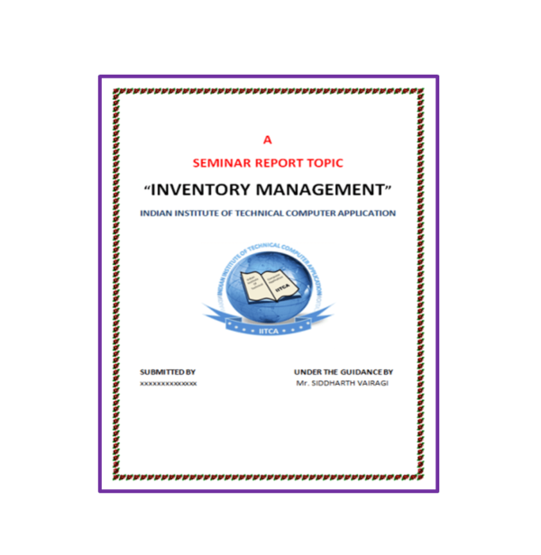 Inventory Management Seminar Report
