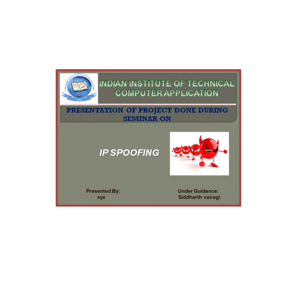 Ip Spoofing PPT