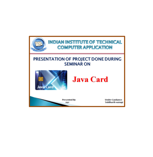 Java Card PPT