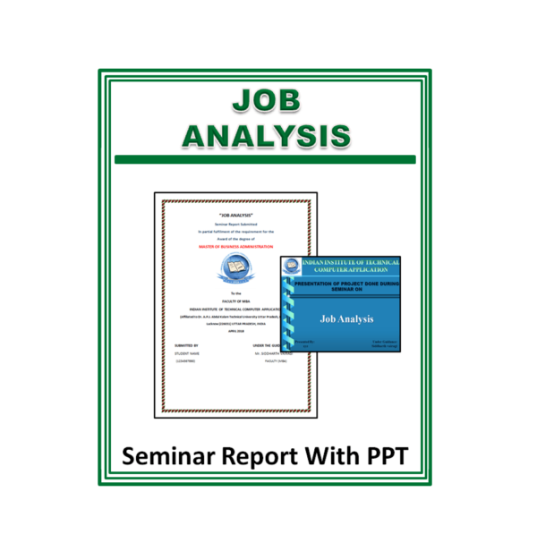 Job Analysis Seminar Report With PPT