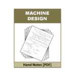 Machine Design Hand Note