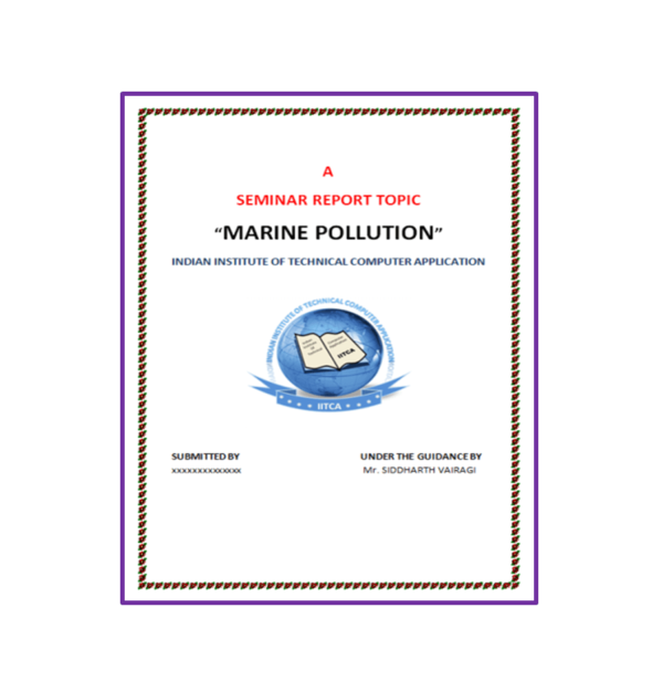 Marine Pollution Seminar Report