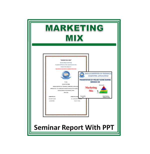 Marketing Mix Seminar Report With PPT