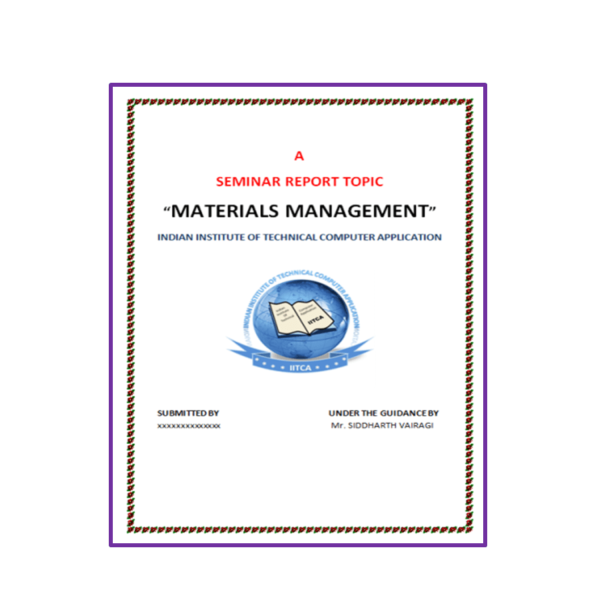Materials Management Seminar Report