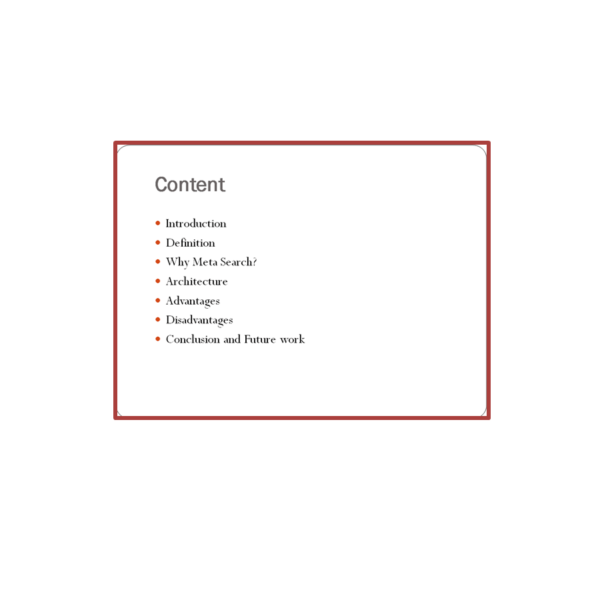 Meta Search Engine PPT Content