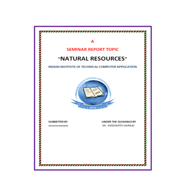 Natural Resources Seminar Report