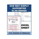 One Way Simply Supported Slab Design Excel Sheet with Shortcut Key's (Based on IS Code)
