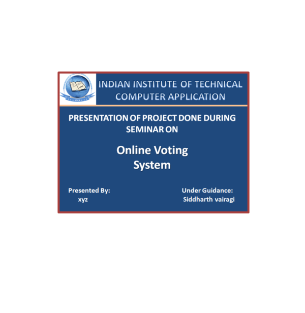 Online Voting System PPT