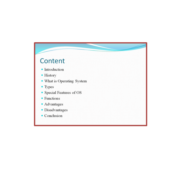 Operating System PPT Content