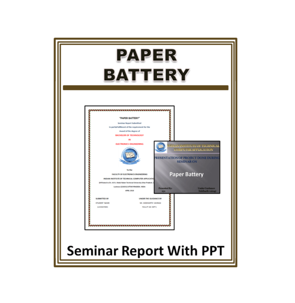 Paper Battery Seminar Report With PPT