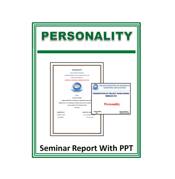 Personality Seminar Report With PPT