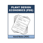 Plant Design Economics (PDE) Hand Note