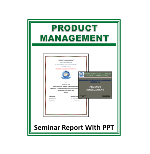 Product Management Seminar Report With PPT