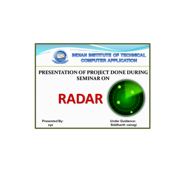 Radar PPT