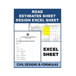 Road Estimation Sheets