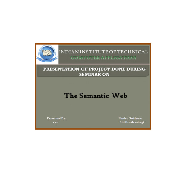 Semantic Web PPT