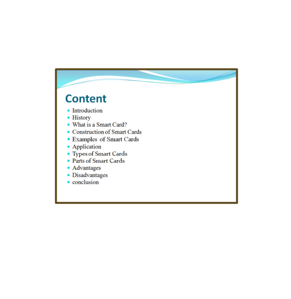 Smart Card content PPT