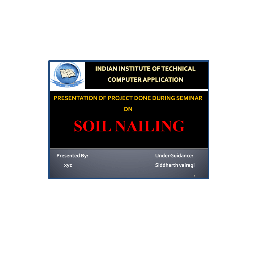 Soil Nailing PPT